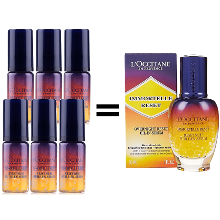 L'occitane แพ็ค 6 ชิ้น!! Immortelle Reset Overnight Reset Oil-In-Serum 5ml